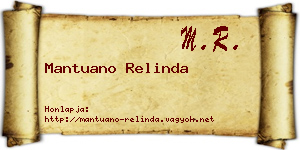 Mantuano Relinda névjegykártya